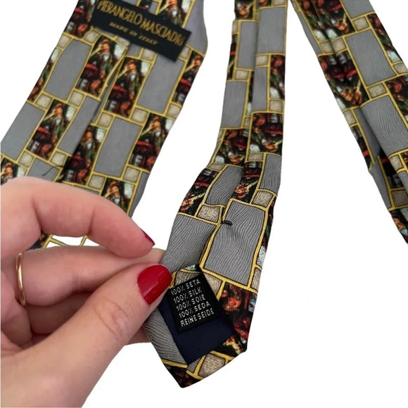 PIERANGELO MASCIADRI 100% Silk Italian Designer Men’s Tie - Picture 3 of 5